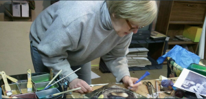 Barb Hranilovich doing encaustic